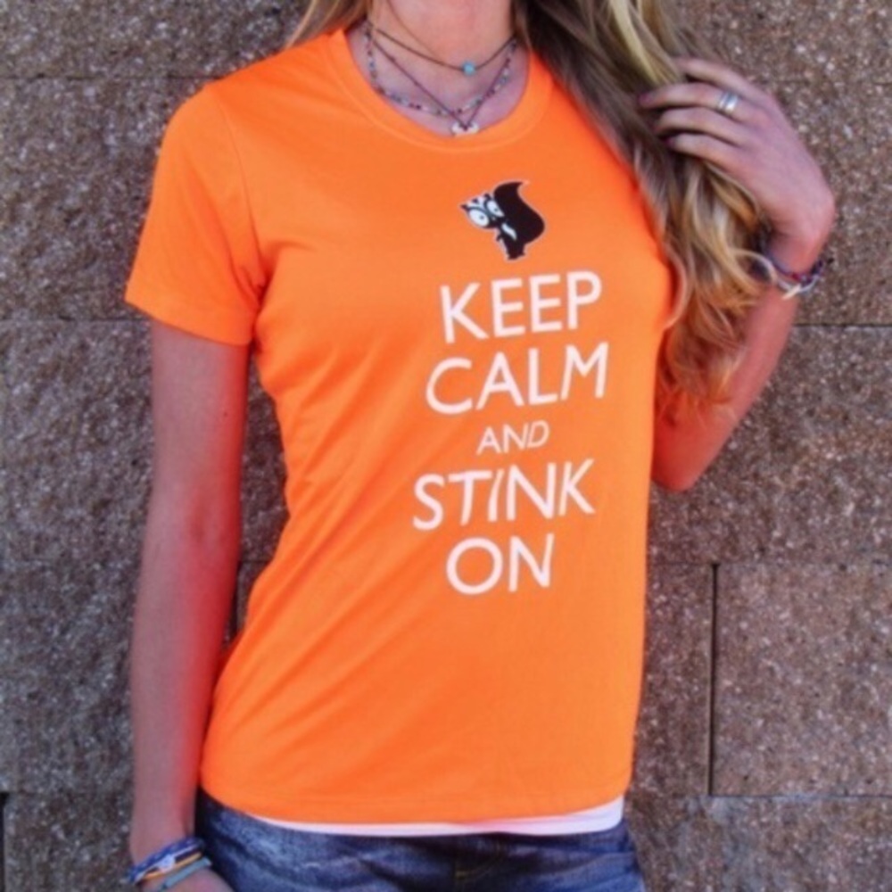 “Keep Calm and Stink On” Neon Tee